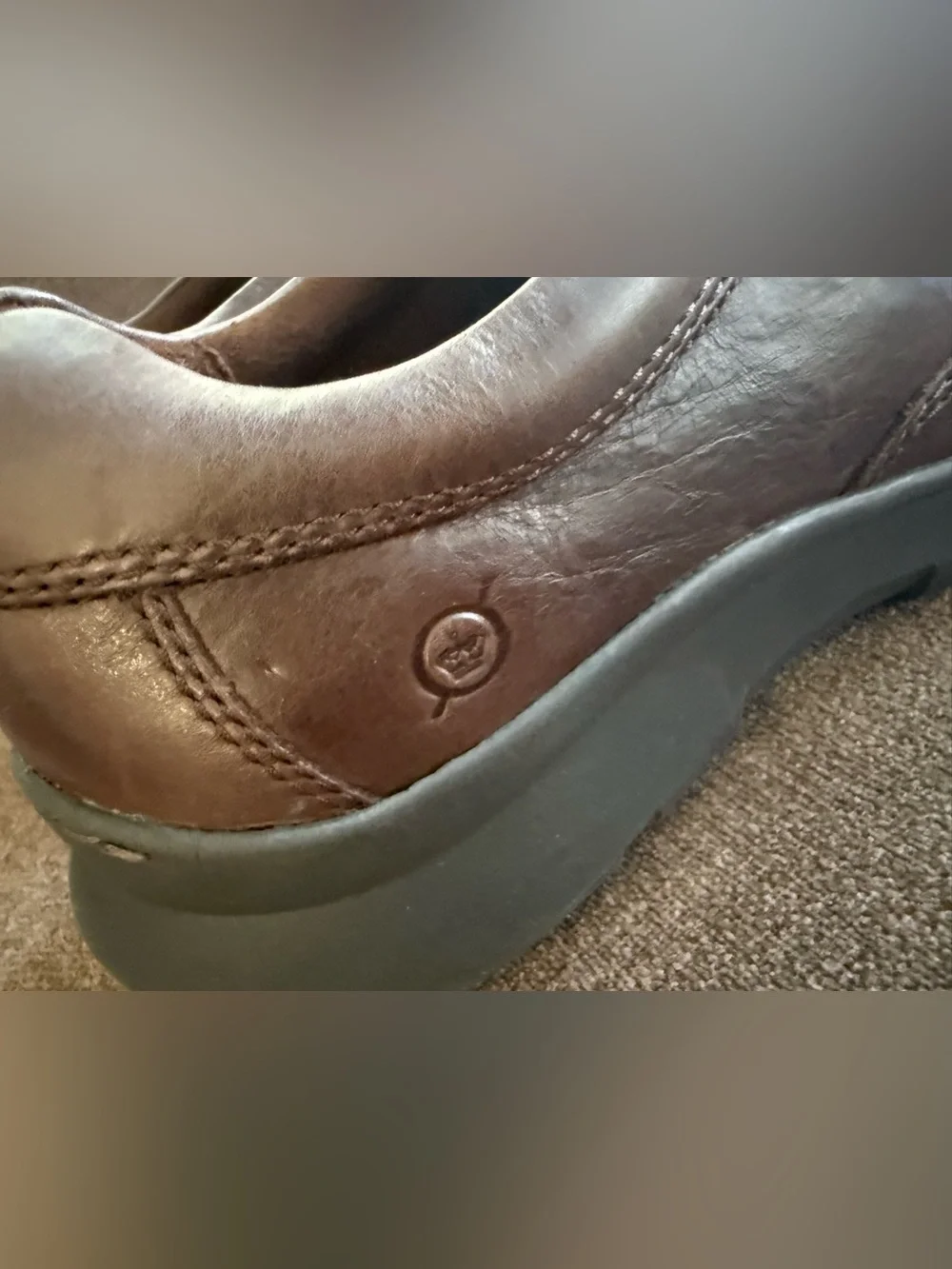 Born Men's Slip-On Loafers in Dark Brown Leather